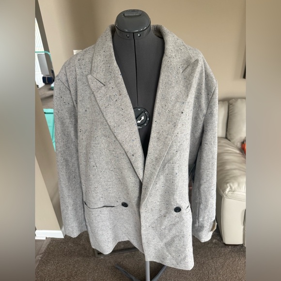 Gray Double-Breasted Blazer by J.Ferrar Size XL NWT‎ - Picture 1 of 5